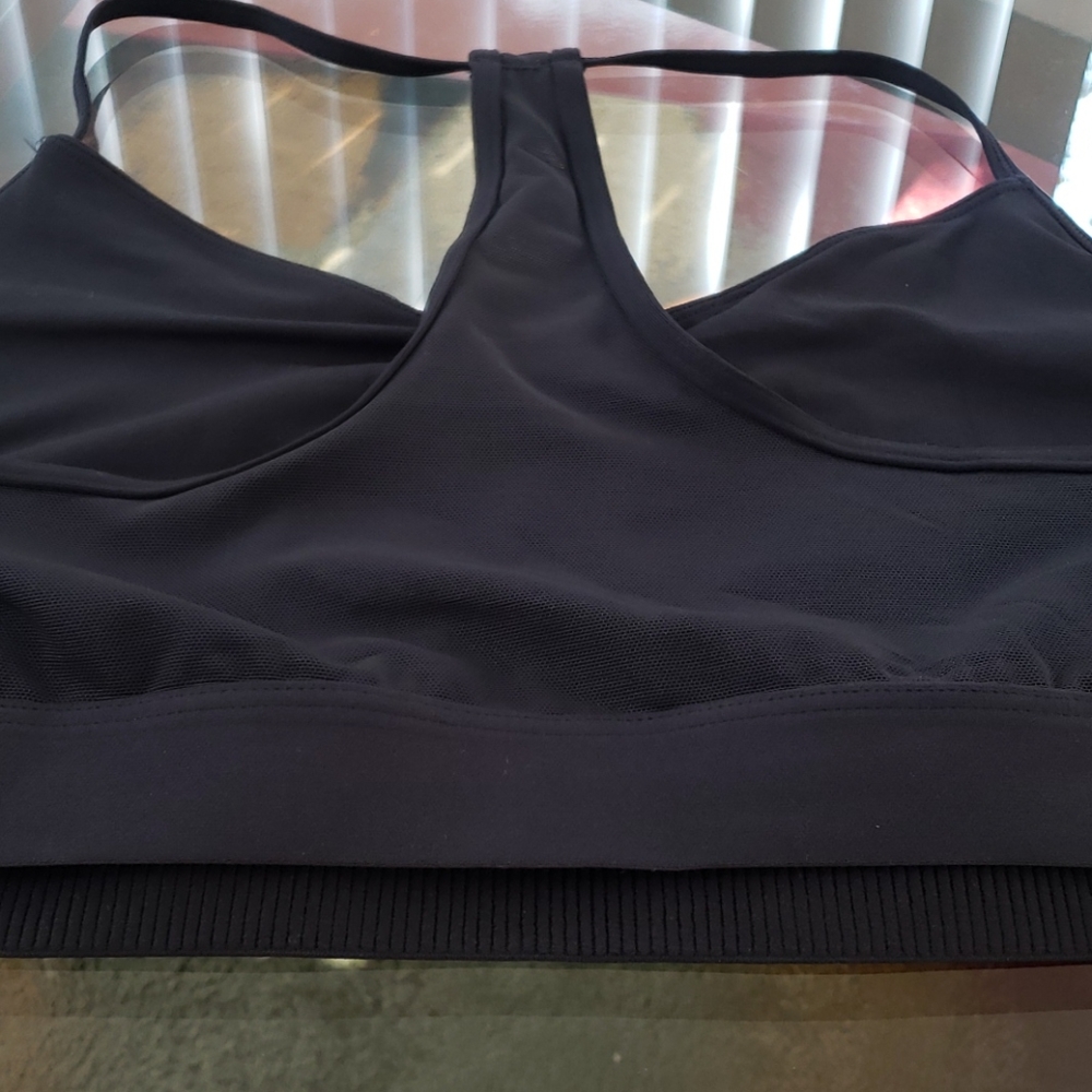 ADIDAS WOMEN'S 3 STRIPES FLORAL SPORT BRA BLACK - Picture 12 of 14